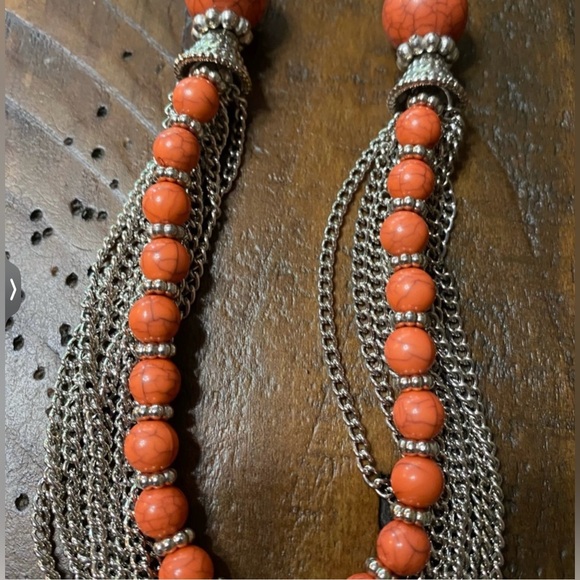 Jewelry - Lot of 3 Necklaces Peach Turquoise and White